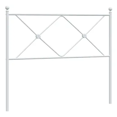 (107 cm) vidaXL Metal Headboard Bedroom Home Bed Header Bed Headboard White cm