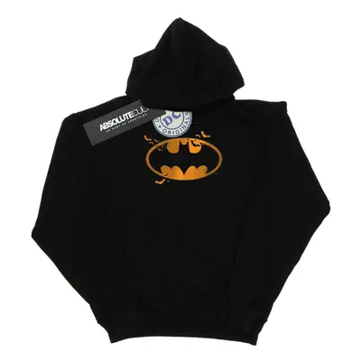 (L, Black) DC Comics Womens/Ladies Batman Halloween Logo Hoodie