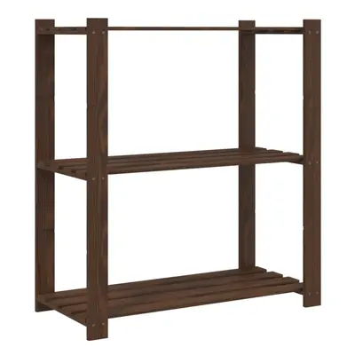 (brown, x x cm) vidaXL Storage Rack Storage Units Shelf Industrial Shelving Solid Pinewood