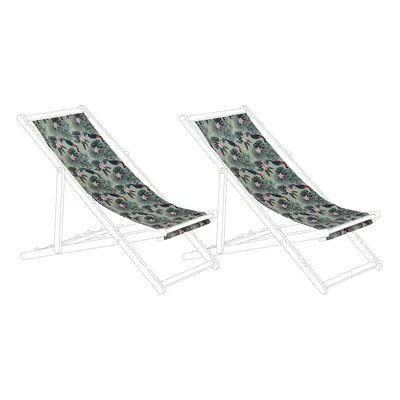 Set of Sun Lounger Replacement Fabrics Pelican Pattern ANZIO / AVELLINO