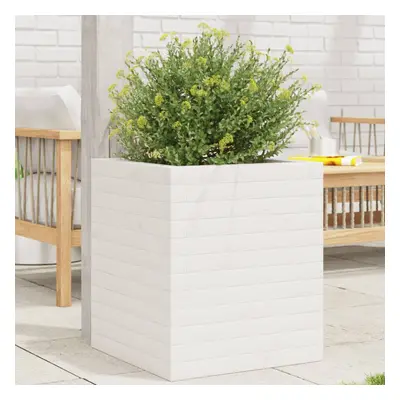 vidaXL Garden Planter White 40x40x46 cm Solid Wood Pine