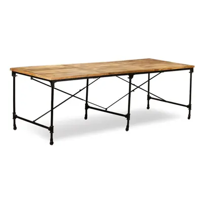 vidaXL Solid Mango Wood Dining Table 240cm Unique Home Kitchen Party Furniture