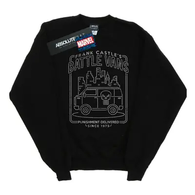 (4XL, Black) Marvel Mens The Punisher Frank Castle's Battle Vans Sweatshirt