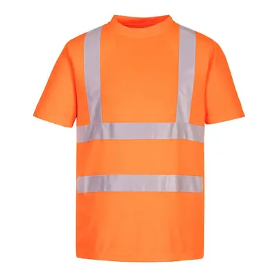 (3XL, Orange) Portwest Unisex Adult Hi-Vis Safety T-Shirt (Pack of 6)