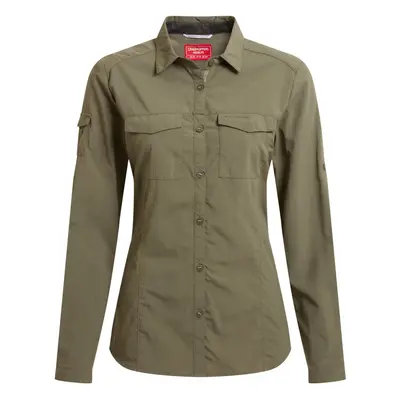 (12 UK, Wild Olive) Craghoppers Womens/Ladies Adventure III Nosilife Long-Sleeved Shirt