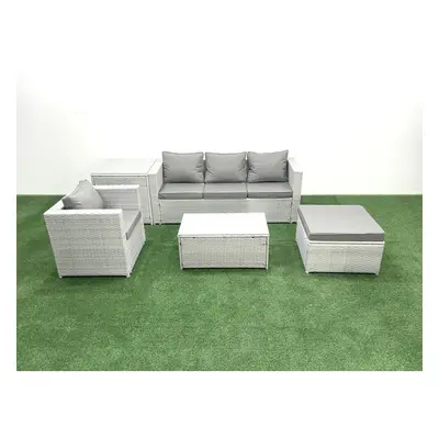 Fimous Pieces Rattan Garden Furniture Set Outdoor Garden Sofa Chair Coffee Table Set with Side T