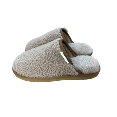 (Medium) 100% Australian Merino Sheepskin Curly Scuffs Moccasins Slippers Slip On UGG - Chestnut