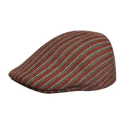 (S) KANGOL Jacquard Ivy Cap Vintage Driving Wool Blend Hat - Pinstripe Claret