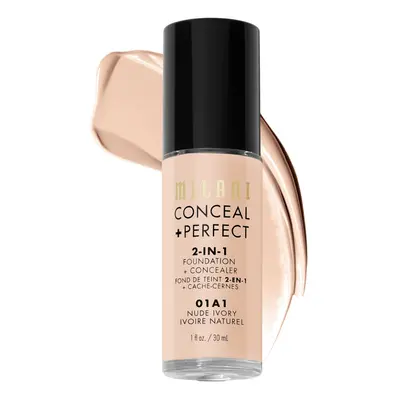 Conceal + Perfect 2-in-1 Foundation + Concealer - Nude Ivory (1 Fl. Oz.) Cruelty-Free Liquid Fou