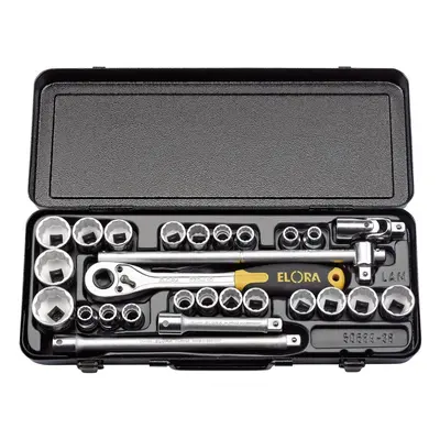 Elora Metric and Imperial Socket Set, 1/2"" Sq. Dr. (28 Piece)