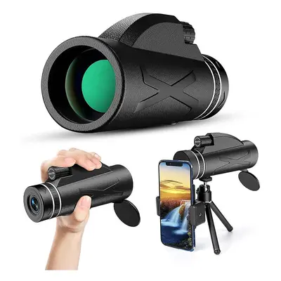 Chronus 80x100 Monocular Telescope,High Power Prism Monocular HD Dual Focus Scope Portable Water