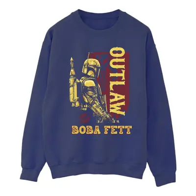 (3XL, Navy Blue) Star Wars Mens The Book Of Boba Fett Distressed Outlaw Sweatshirt