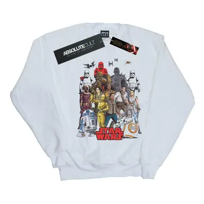 (4XL, White) Star Wars Mens The Rise Of Skywalker Character Collage Sweatshirt