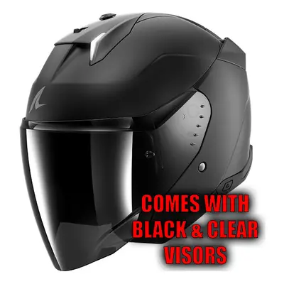 (XXL) Shark Skwal i3 Jet Open Face Helmet Dark Shadow Matt Black