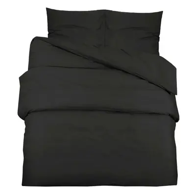 (Black, x cm + x cm) vidaXL 1/2x Duvet Cover Set Cotton Duvet Slipcover Sheet Multi Colours/Size