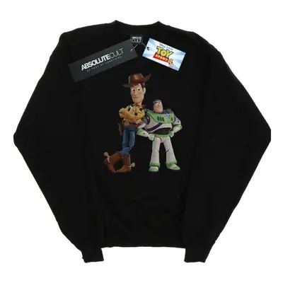 (XXL, Black) Disney Mens Toy Story Buzz And Woody Standing Sweatshirt