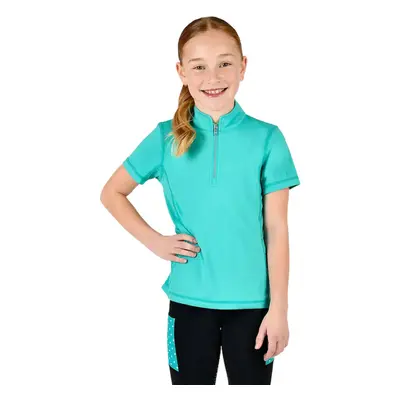 (10 Years, Sea Green) Dublin Childrens/Kids Kylee II Short-Sleeved Riding Top