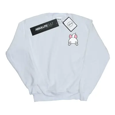 (L, White) Disney Womens/Ladies Aristocats Marie Backside Breast Print Sweatshirt