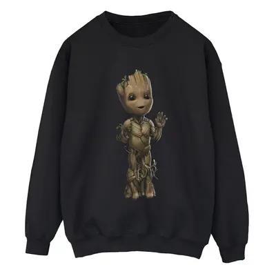 (L, Black) Marvel Womens/Ladies I Am Groot Wave Pose Sweatshirt