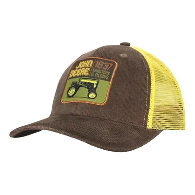 John Deere Corduroy/Poly Trucker Mesh-Brown-One Size