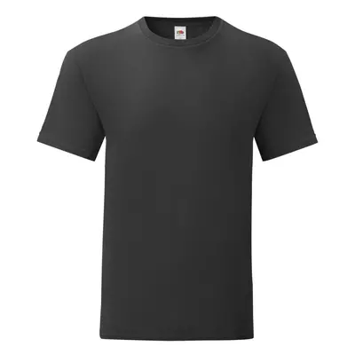 (5XL, Black) Fruit Of The Loom Mens Iconic T-Shirt (Pack Of 5)