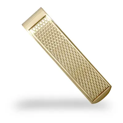 Jewelco London Men's Solid 9ct Yellow Gold Diamond Cut Quilt Money Clip - JCL006