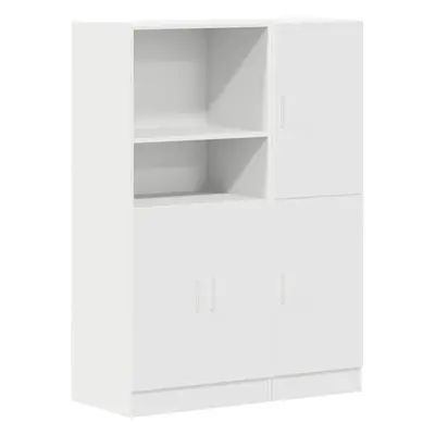 (white) vidaXL Kitchen Cabinet Set Piece Storage Cabinet Cupboard Engineered Wood