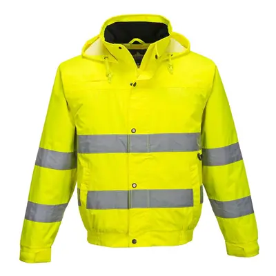 (M, Yellow) Portwest Mens S161 Lite Hi-Vis Bomber Jacket