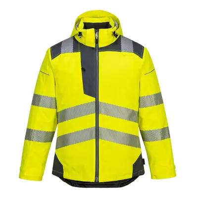 (3XL, Yellow/Grey) Portwest Mens PW3 Hi-Vis Winter Jacket