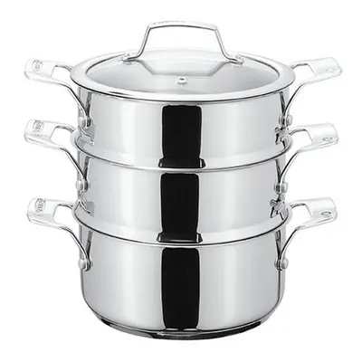 Stellar Three Tier Steamer Set, Silver, cm