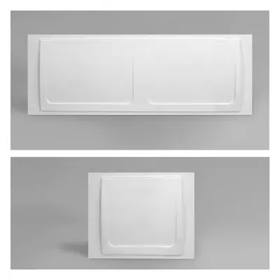 Nes Home Bathroom Gloss White Acrylic Front 1700mm & End 700mm Bath Panel Set