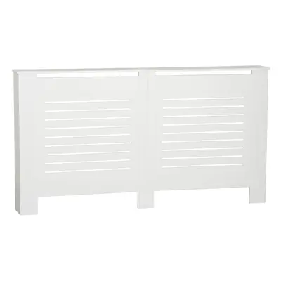 ( White, Large) Modern Wooden Radiator Cover MDF Grill Shelf Cabinet Furniture