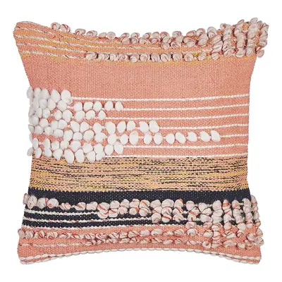 Cotton Cushion Striped Pattern x cm Orange DEUTZIA