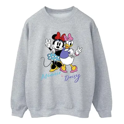 (XL, Sports Grey) Disney Womens/Ladies Minnie Mouse And Daisy Sweatshirt