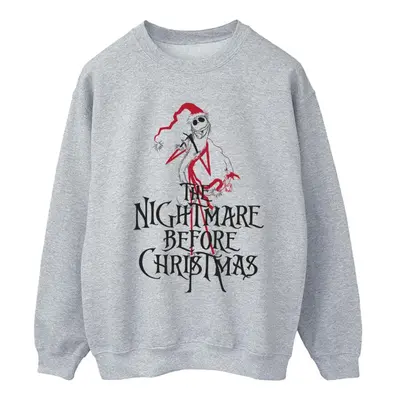 (S, Sports Grey) Disney Womens/Ladies The Nightmare Before Christmas Santa Sweatshirt