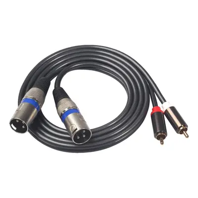 Audio Cable Dual RCA to Dual XLR Male Audio Line 1.5m Microphone Cable for Microphone Sound Cons