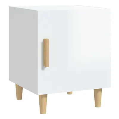 (high gloss white, 1) vidaXL 1/2x Bedside Cabinet Engineered Wood Nightstand Furniture Multi Col