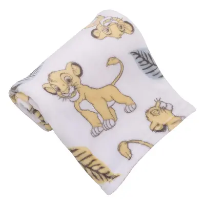 Disney Lion King Super Soft White Yellow Green Simba Leaves French F