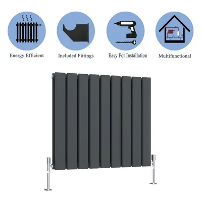 (Anthracite, 600*612mm ?double?) Flat Panel Column Radiator