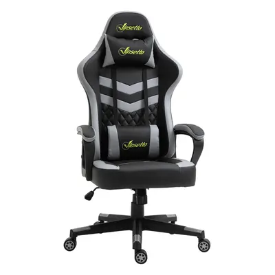 Vinsetto Racing Gaming Chair w/ Lumbar Support, Gamer Office Chair, Black Grey