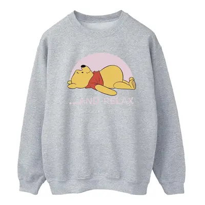 (S, Sports Grey) Disney Womens/Ladies Winnie The Pooh Relax Sweatshirt