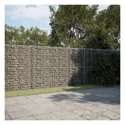 vidaXL Gabion Basket with Cover 900x50x200 cm Galvanised Iron