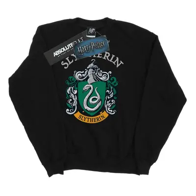 (S, Black) Harry Potter Mens Slytherin Crest Sweatshirt