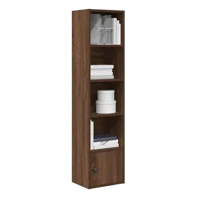 vidaXL Bookcase Brown Oak 31x24x127 cm Engineered Wood bookshelf book case