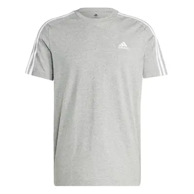 adidas Men's Essentials Single Jersey 3-Stripes T-Shirt Medium Grey H