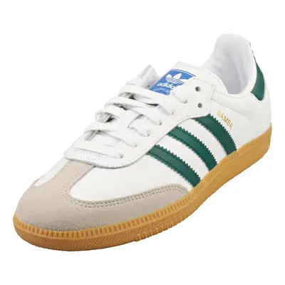 (6.5) adidas Samba Og Womens Fashion Trainers in White Green