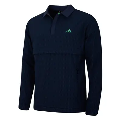 (M, Collegiate Navy) adidas Golf Mens U365T WIND.RDY Warm Sustainable 1/4 Zip Sweater