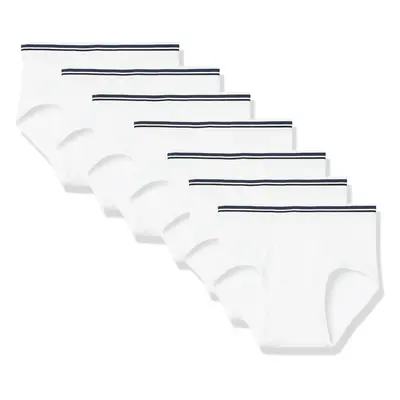 Amazon Essentials Men's Tag-Free Cotton Briefs Pack of White Larg