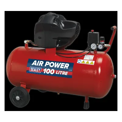 Air Compressor 100L V-Twin Direct Drive 3hp Oil Free