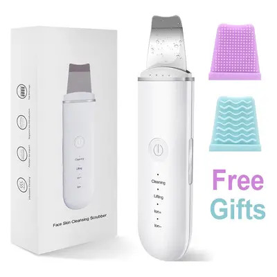 (White) Ultrasonic Facial Skin Scrubber Blackhead Remover